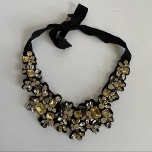 J. Crew Collar Gold Silver Crystal Necklace